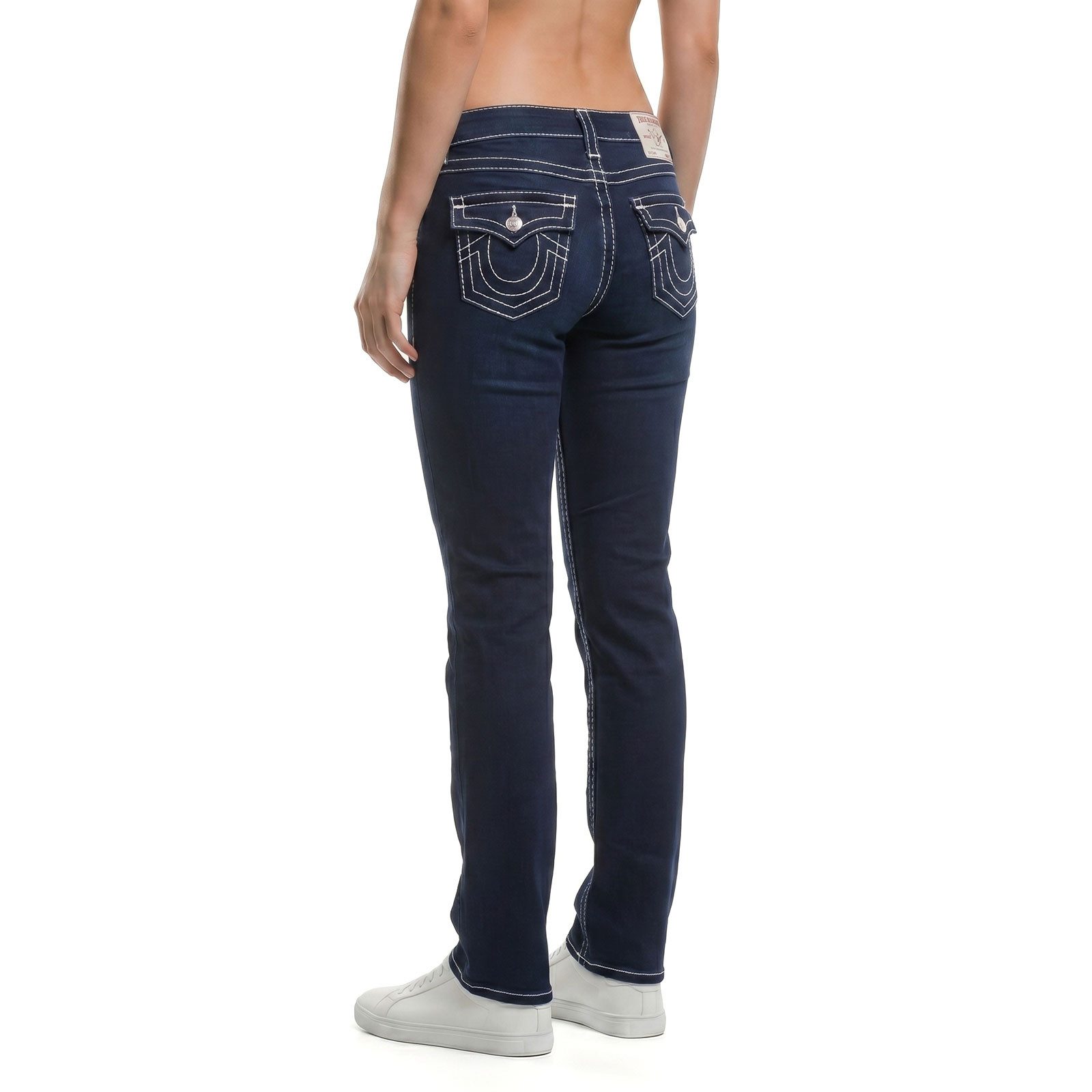 True Religion Bootcut-Jeans Jeans True Religion Becca Mid Rise Boot Cut Kontrast-Nähte