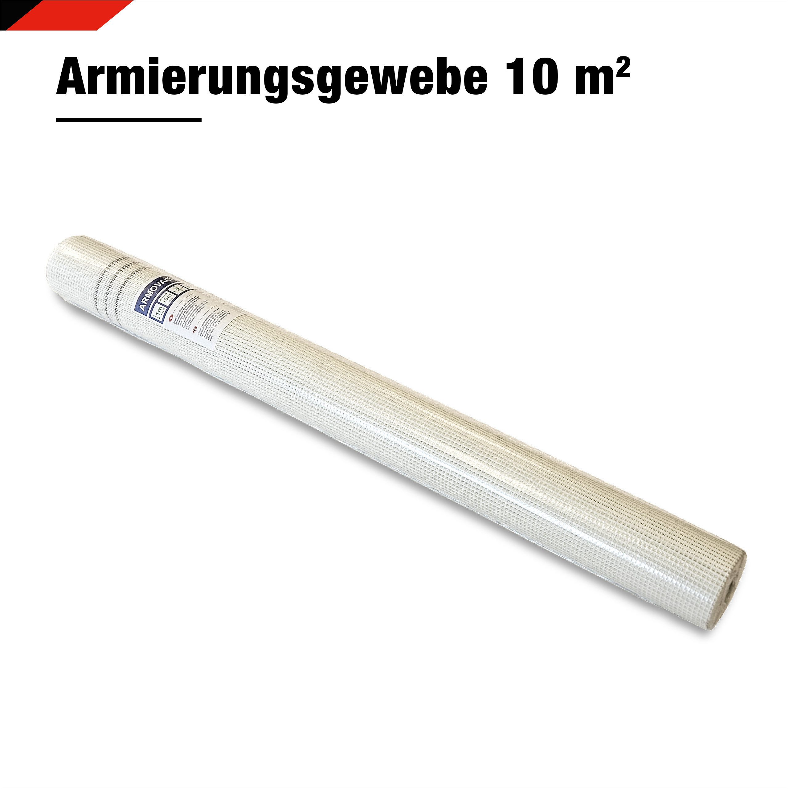 BRAVO Glaswolle Armierungsgewebe 145 g/m² 10 m² (1x10 m) Glasfaser 5x5 mm Innen, Außen – Bild 3 von 5