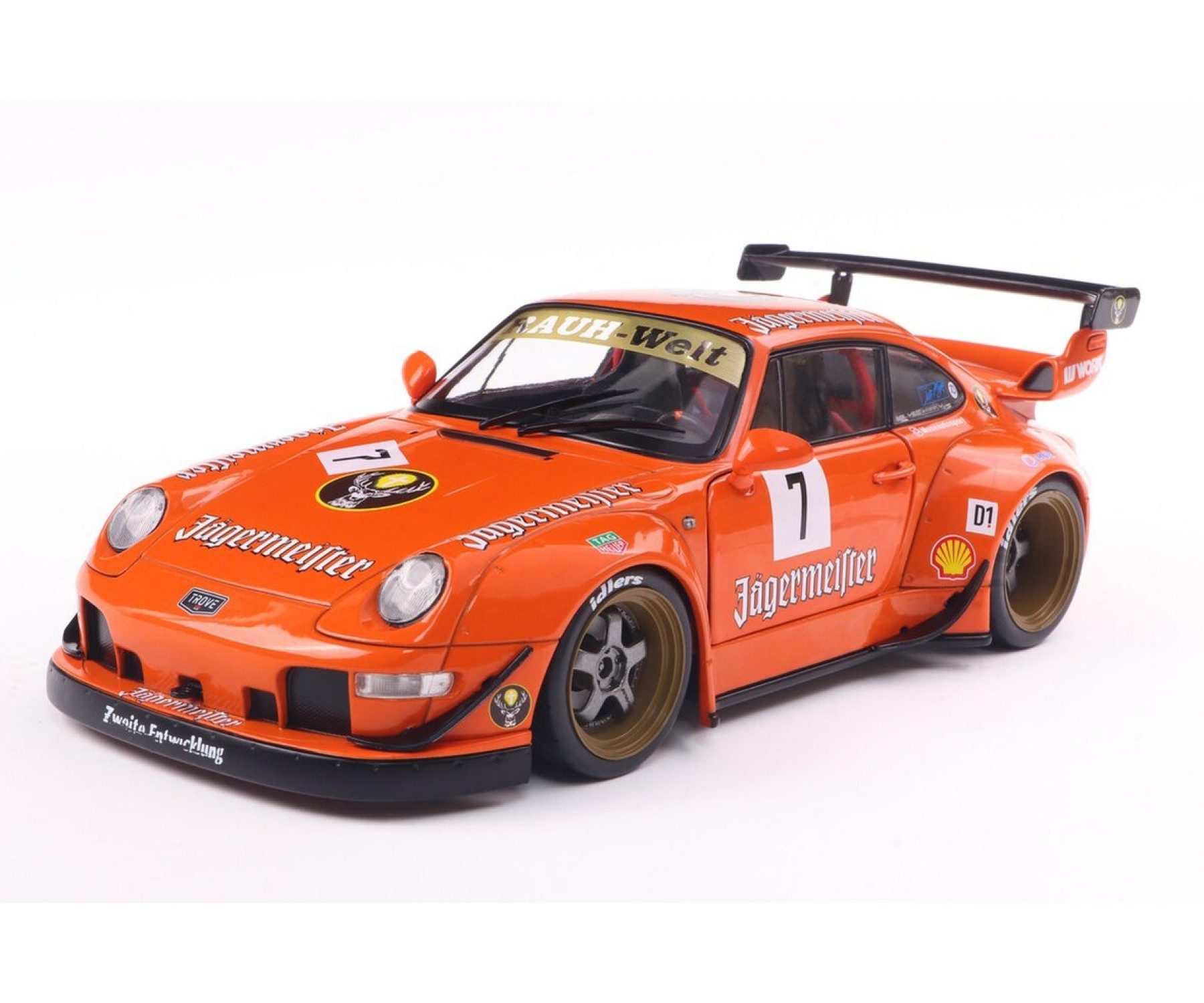 Solido Modellauto RWB Bodyk. Porsche Jägermeister, Maßstab 1:18