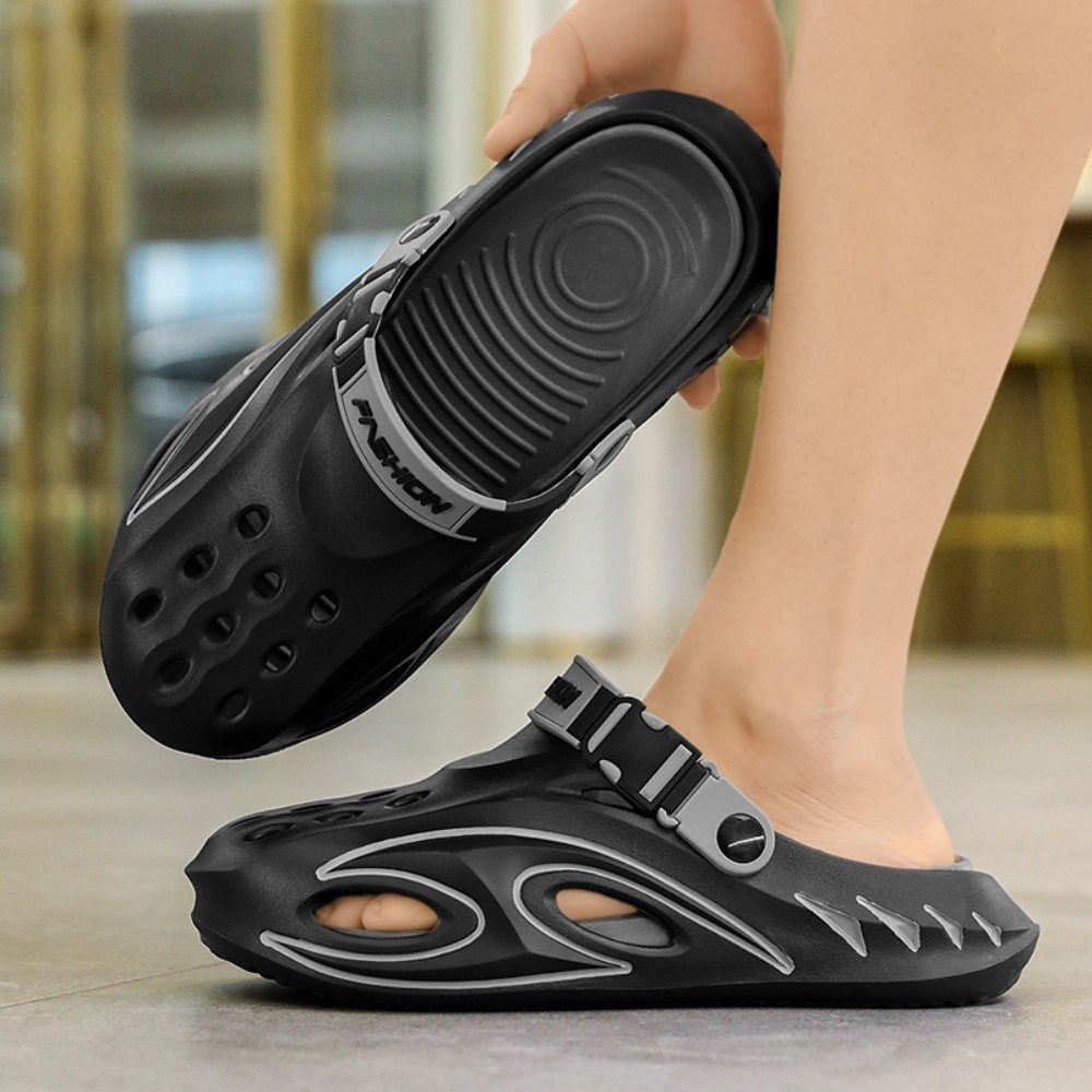 HUSK'SWARE Herren EVA Clogs mit sportlichem Design Clog (Verstellbarer Fersenriemen, Vielseitig einsetzbar) Leicht & bequem Atmungsaktive Lochstruktur