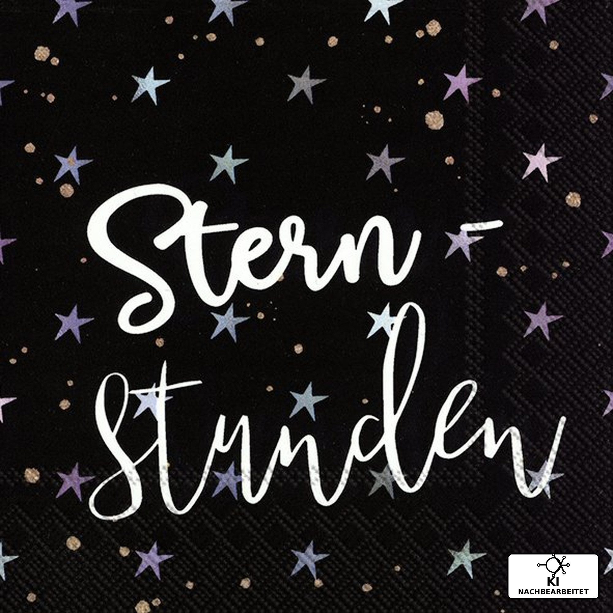 IHR Papierserviette Servietten 33x33 cm "Sternstunden, schwarz" von ihr