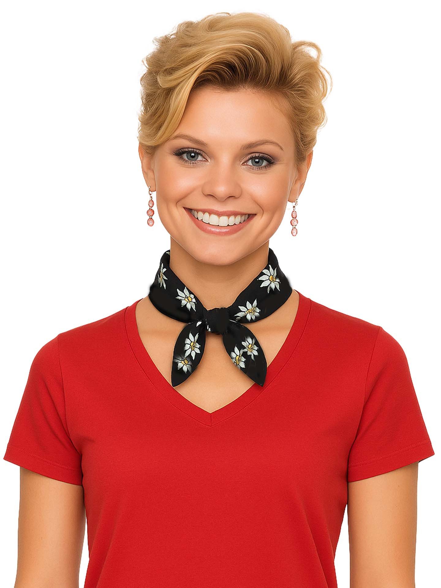 Moschen-Bayern Halstuch Trachtenhalstuch Trachtentuch Halstuch Edelweiß Nickituch Edelweißtuch