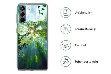 MuchoWow Handyhülle Die Sonne scheint durch die Wälder eines Regenwaldes in Malaysia, Phone Case, Handyhülle Samsung Galaxy S21, Silikon, Schutzhülle