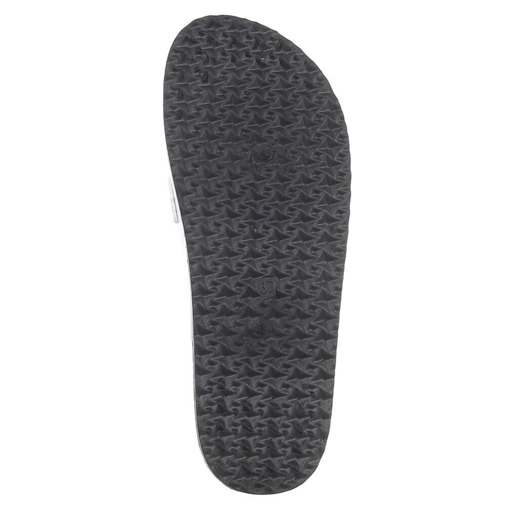 Ital-Design Bequeme Damenschuhe mit Klettverschluss für die Freizeit Pantolette (89852808) Flach Pantoletten in Braun
