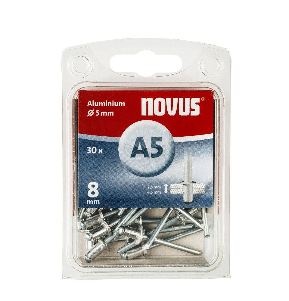 NOVUS Blindniete Novus Blindnieten Typ A5/8 Aluminium 30 Stück