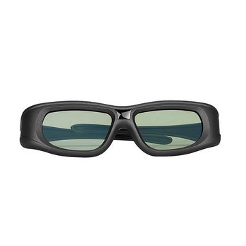 TPFNet 3D-Brille Aktive Shutterbrille für Bluetooth / RF 3D TVs, Samsung, Panasonic, Epson, etc. - wiederaufladbar - Schwarz - 2 Stück