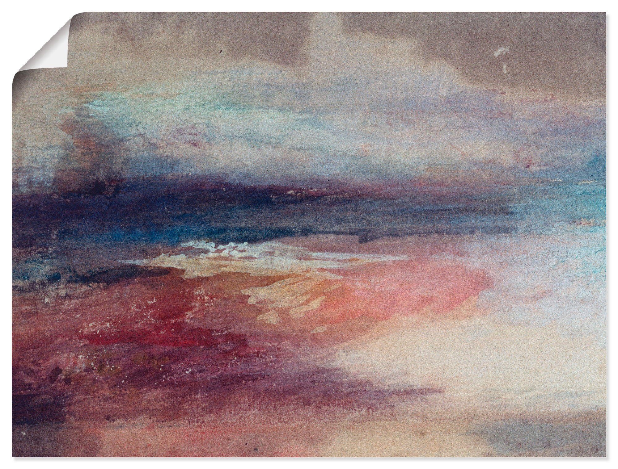 Artland Wandbild Küstenlandschaft Sonnenunterg, Küste (1 St), als Leinwandbild, Wandaufkleber oder Poster in versch. Größen