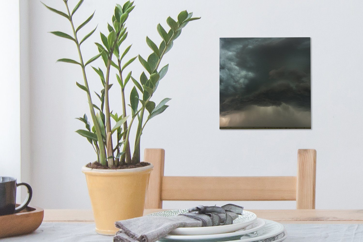 (1 Wohnzimmer Colorado, Schlafzimmer Dunkle Bundesstaat OneMillionCanvasses® St), Bilder Wolken im für Leinwand amerikanischen Leinwandbild