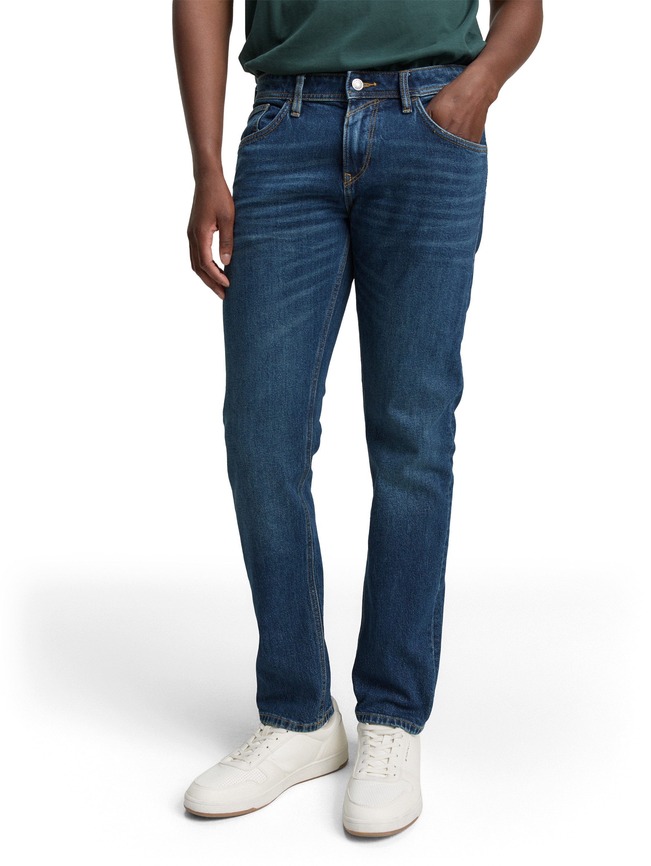 TOM TAILOR Denim Slim-fit-Jeans PIERS Slim fit mit etwas niedrigerer Leibhöhe
