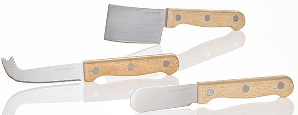 Buddy's Käsemesser Buddy´s Blades, Edelstahl, Griffe aus Holz, für Rechts-/Linkshänder geeignet, 3-teilig