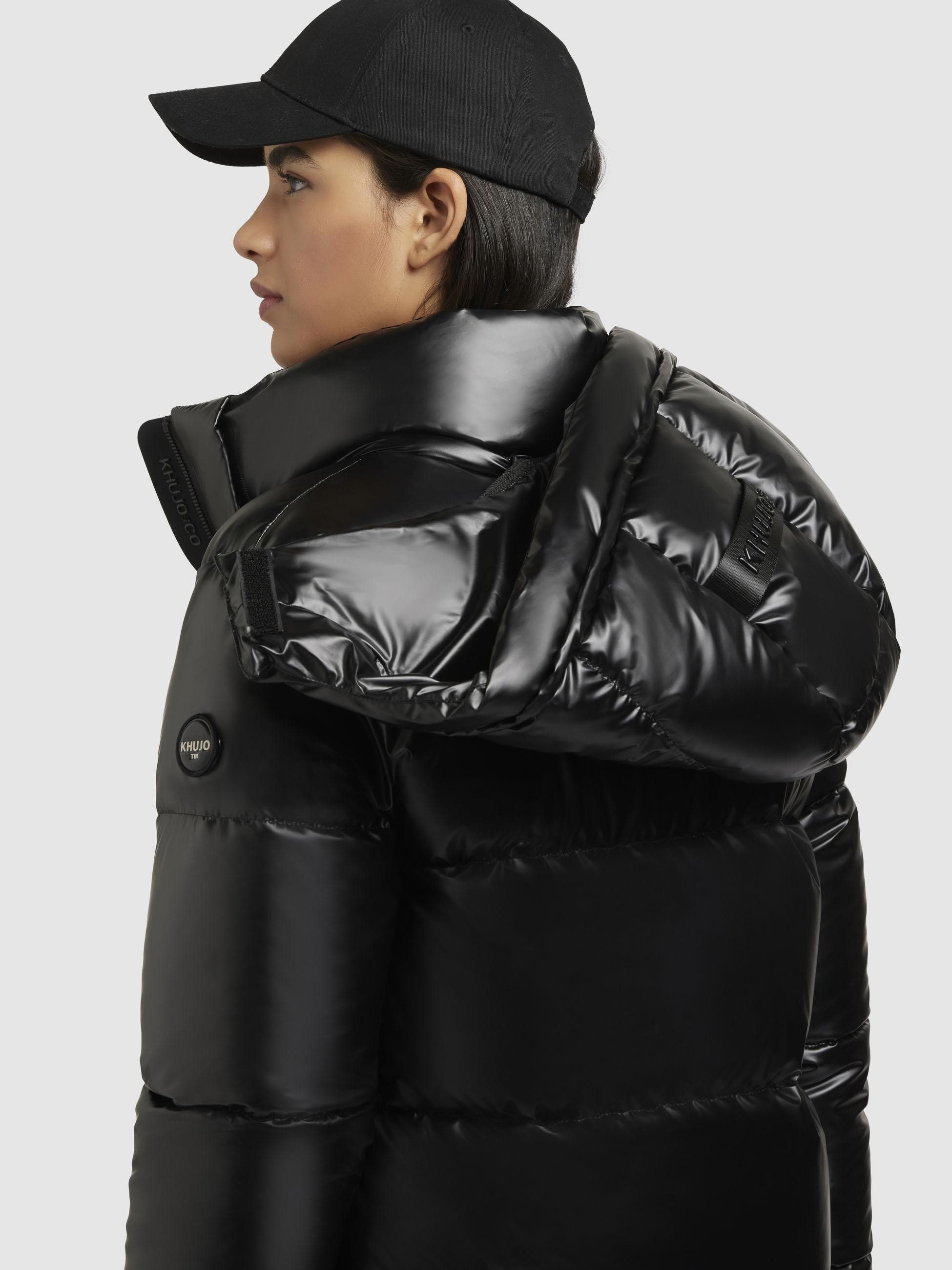 khujo Steppmantel Haya Shiny-YM Wasserdichter gesteppter Damen Winter Kurzmantel