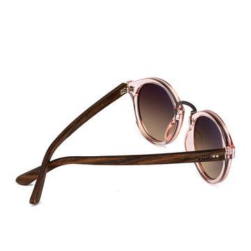 TAKE A SHOT Sonnenbrille Take a Shot Pink Dhalia Walnussholz