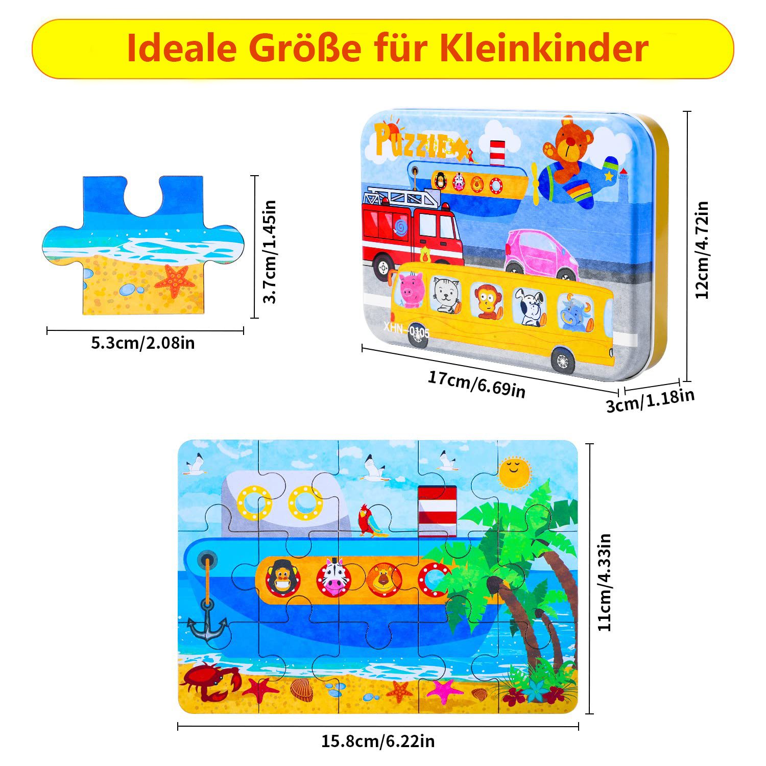 CLTYQ Puzzle Puzzle Kinderpuzzle Puzzleteile, ab 3 Vier schwierigkeitsgrade günstig online kaufen