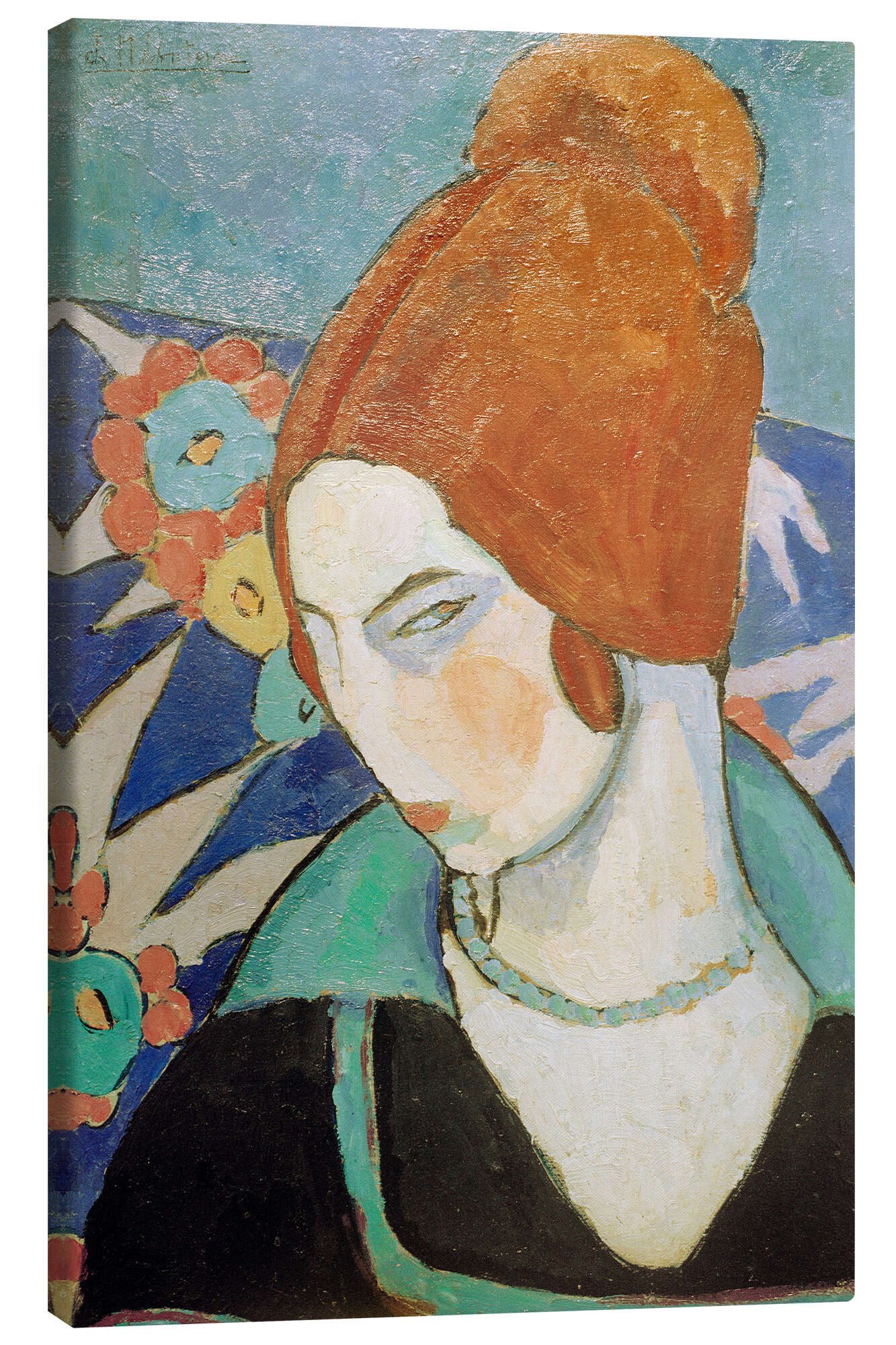 Posterlounge Wandbild Selbstporträt, Jeanne Hebuterne, erhältlich als Poster, Leinwandbild, Wandsticker oder Acrylglasbild