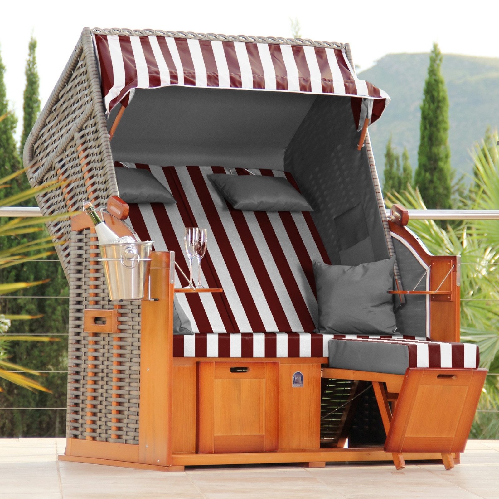 DERKORB Strandkorb Der Klassiker - 2-Sitzer, BxTxH: 137x78x166 cm ...