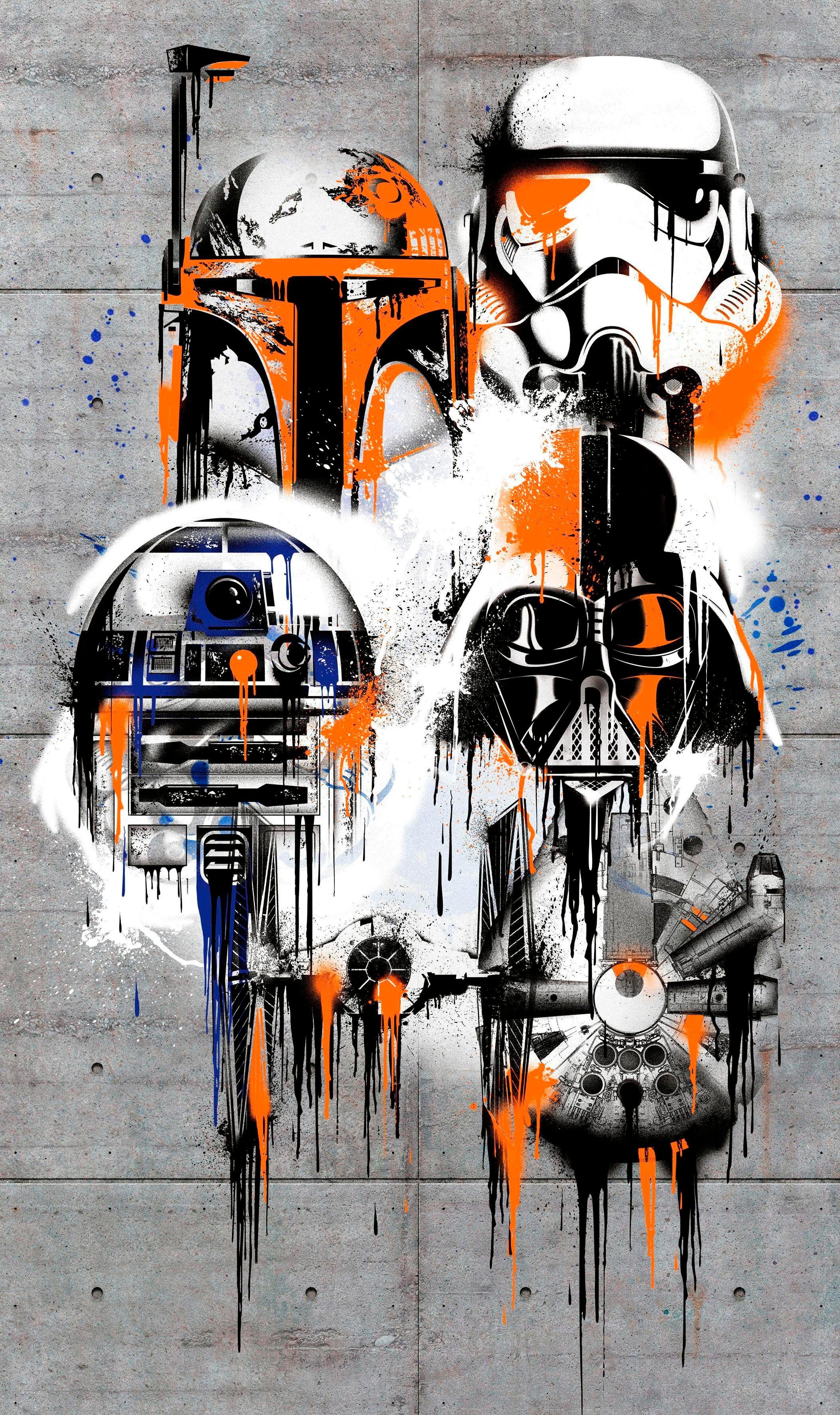 Komar Vliestapete Digitaldruck Vlies - Star Wars Celebrate The Galaxy, glatt, bedruckt, (1 St), Kinderzimmer