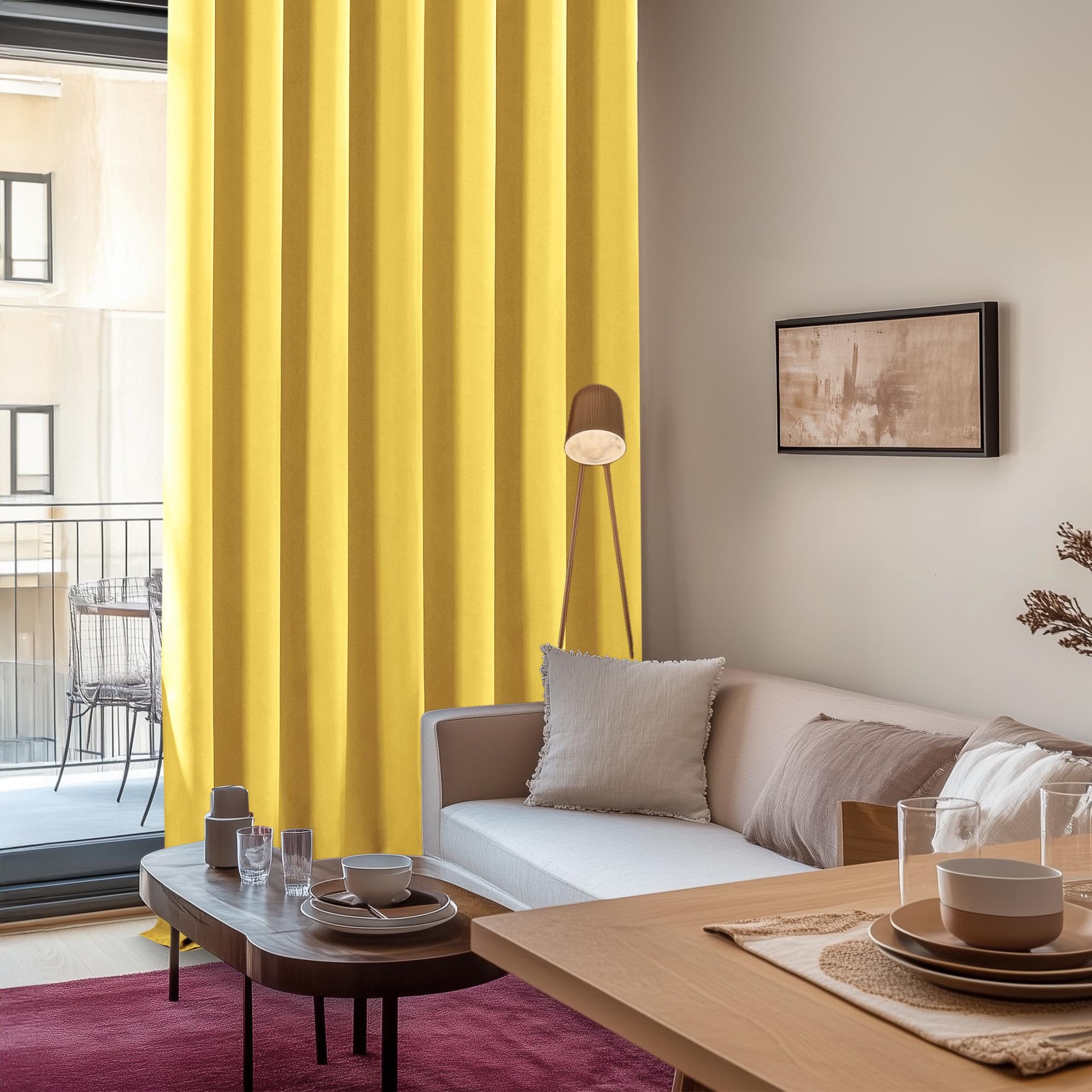 Deconovo Verdunkelungsvorhang Gardinen mit Ösen Blickdichte Vorhang Kälteschutz Schlafzimmer 2er Set, Blackout Curtain einfarbig Thermo Vorhang Verdunkelung Wär – Bild 4 von 5