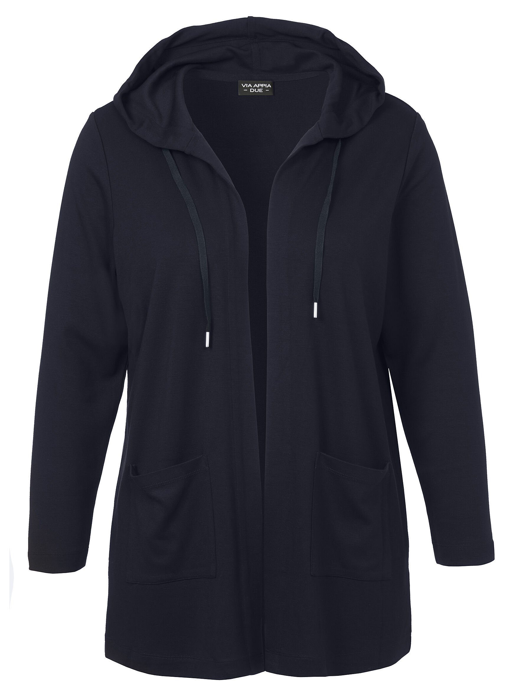 VIA APPIA DUE Kapuzenstrickjacke in unifarbenem günstig online kaufen