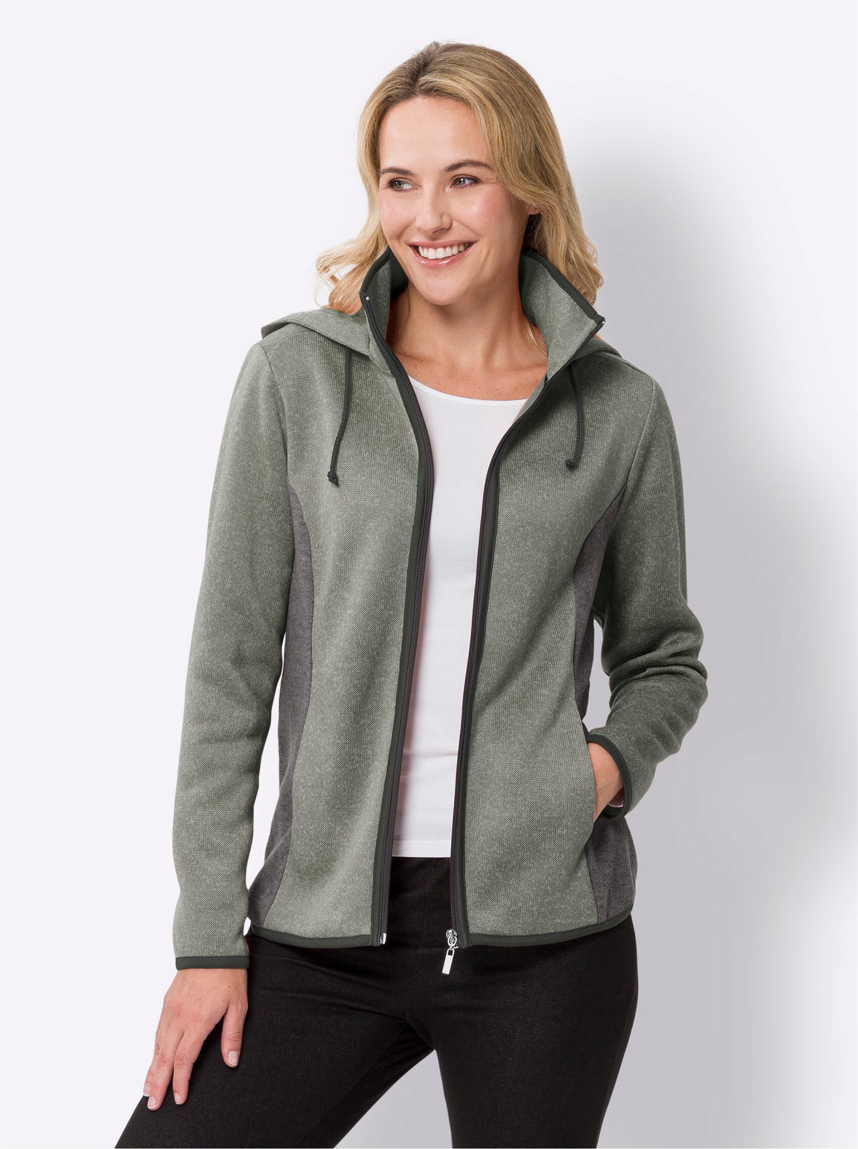 Sieh an! Allwetterjacke Strickfleecejacke günstig online kaufen