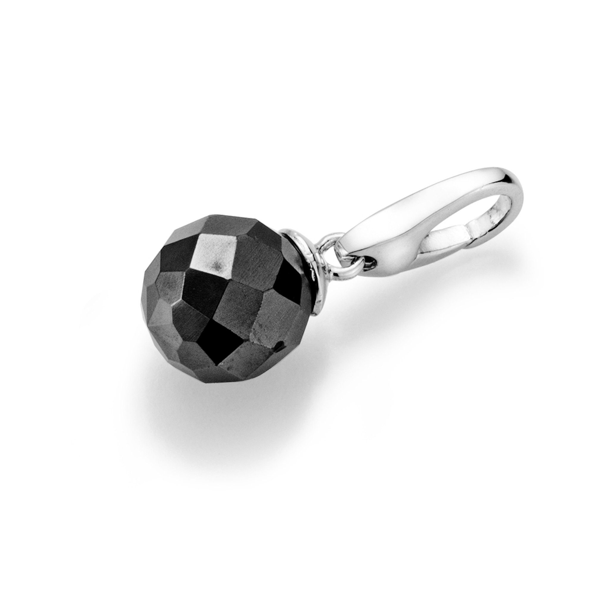 GIORGIO MARTELLO MILANO Charm Kugel synthetische Hämatit mit Symbolkraft, Silber 925