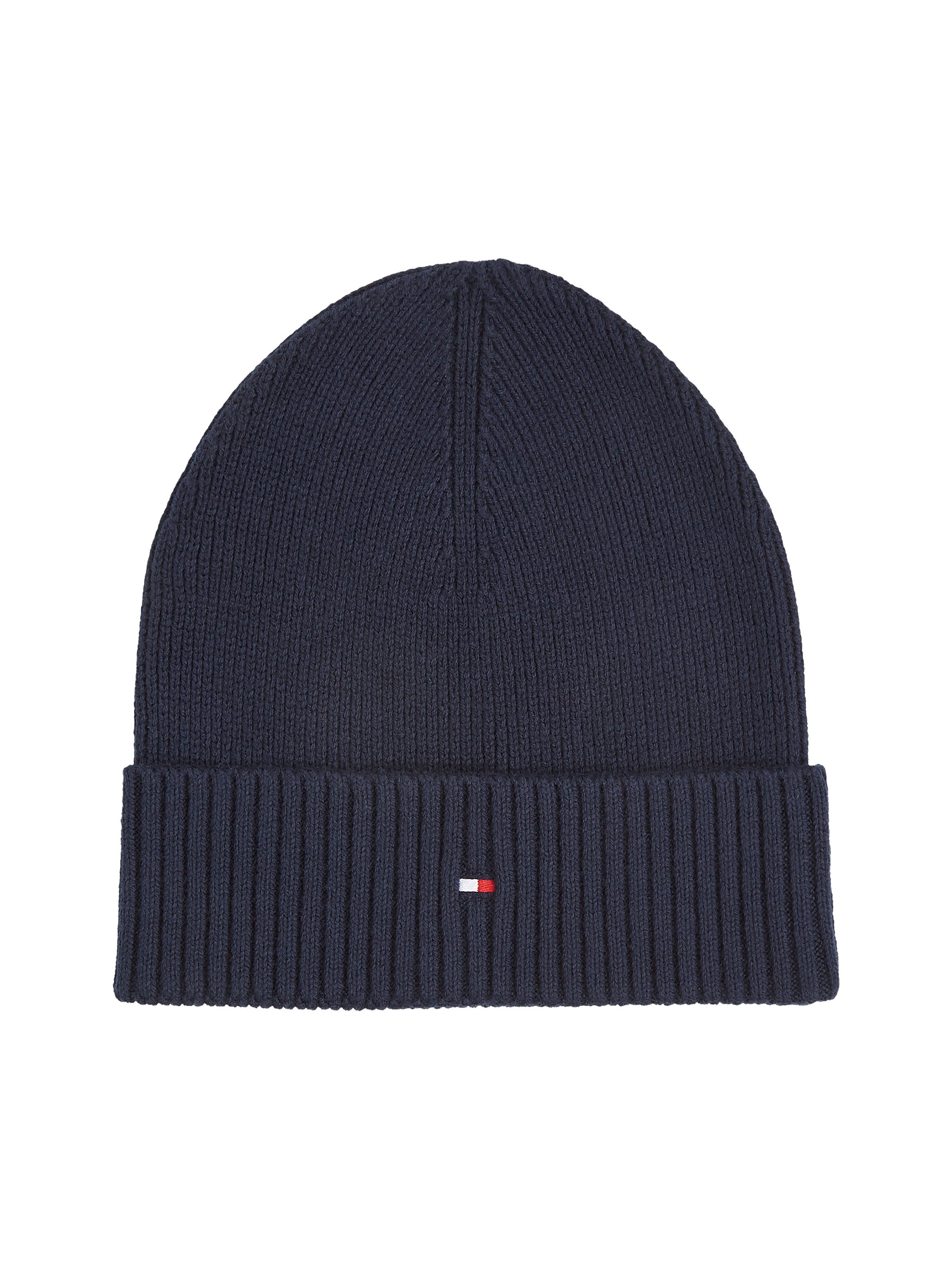Tommy Hilfiger Strickmütze TH FLAG PIMA COTTON BEANIE Beanie mit Logosticke günstig online kaufen
