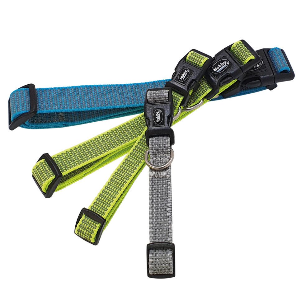 Nobby Tier-Halsband Nobby Hundehalsband Full Reflect XS-S hellblau, Nylon