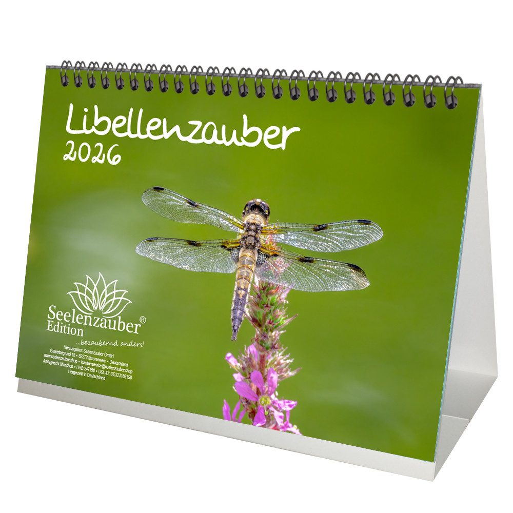 Seelenzauber Tischkalender Libellenzauber DIN A5 Tischkalender für 2026 - Seelenzauber