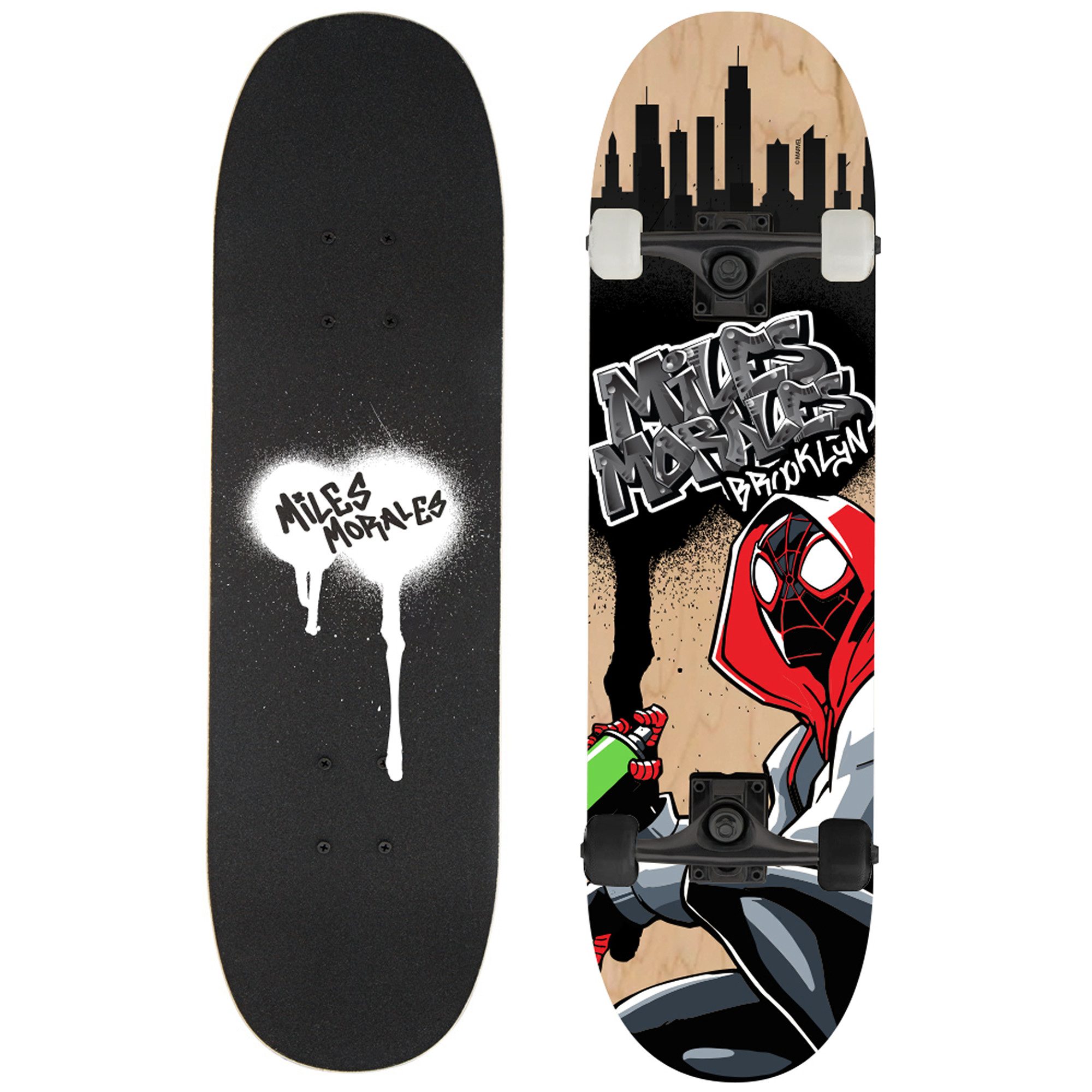 Seven Polska Skateboard Holzboard Deck Kinder Funboard 79 cm, hochwertiges und strapazierfähiges 9 - lagiges Ahornholz