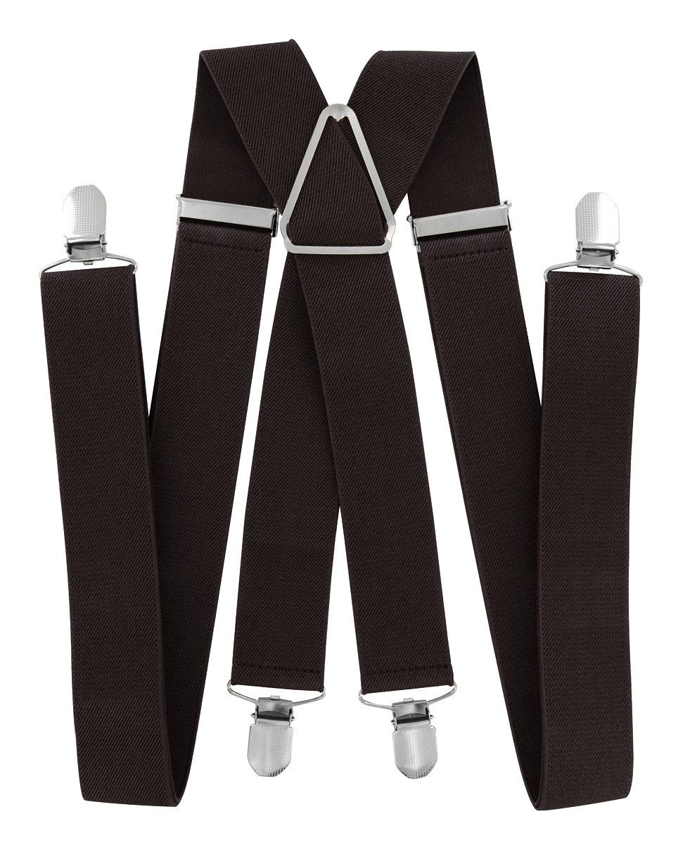 axy Hosenträger Herren Hosenträger 4 Stabile Clips X-Form 3,5cm Breit verstellbar und elastisch 120cm Lang