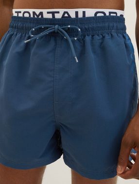 TOM TAILOR Badehose Badeshorts mit Logo-Print