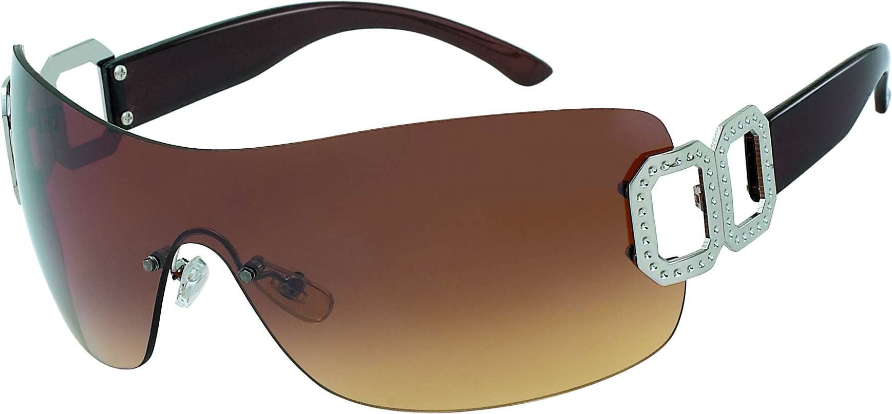DanCarol Sonnenbrille DC-220- für Damen- das Gestell ist mit auffälligen Metallaplikationen