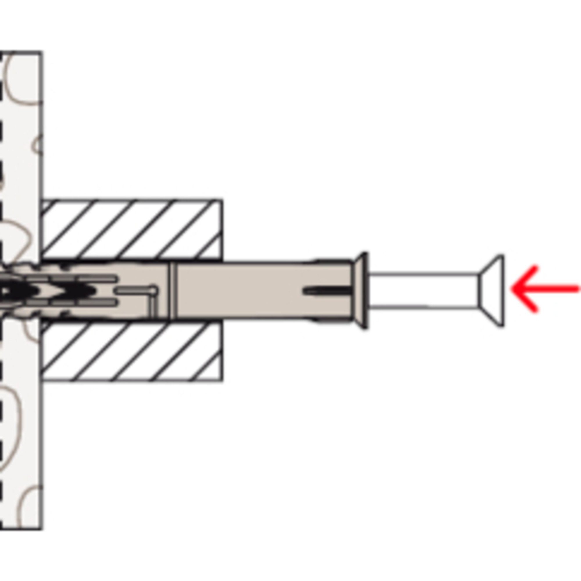 Fischer Universaldübel fischer Langschaftdübel SXR 6x60, Dübel, (100
