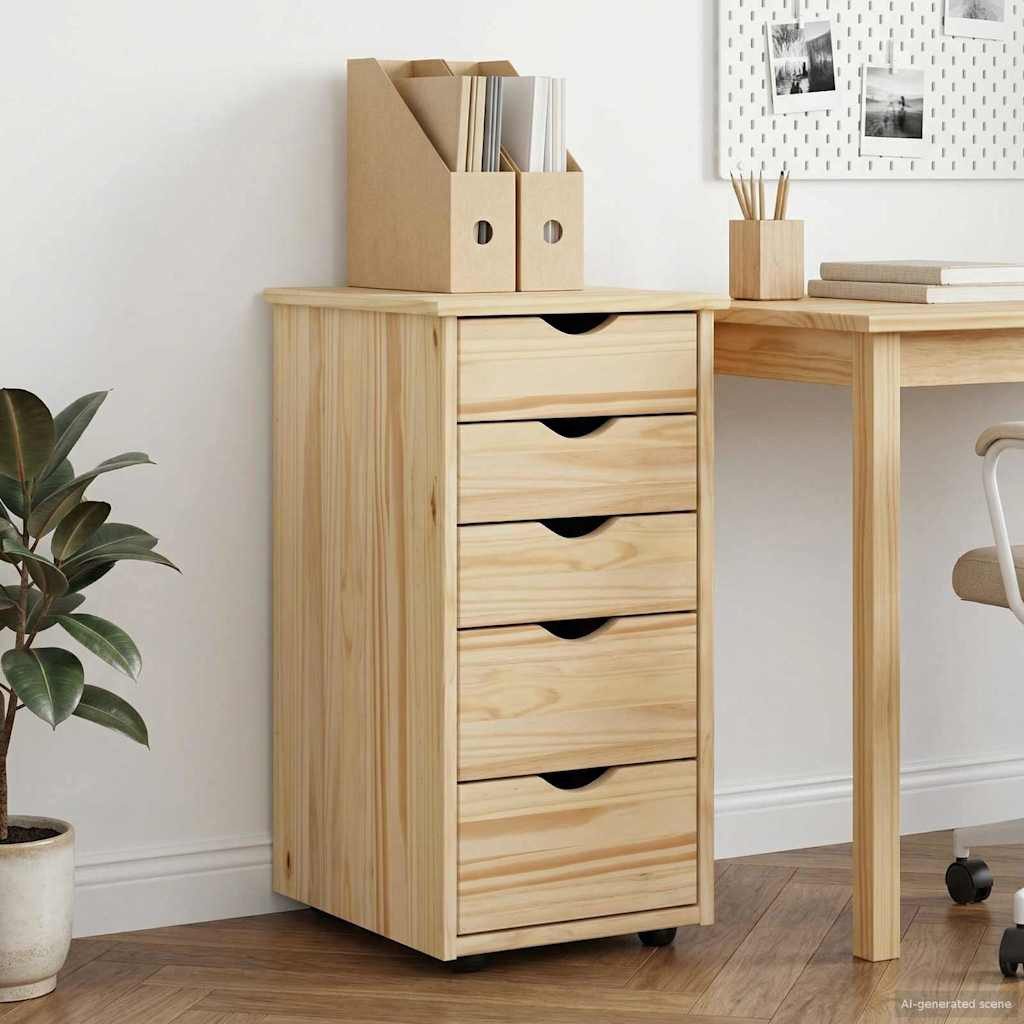 vidaXL Mehrzweckschrank vidaXL Schrank 34 x 39 x 61,5 cm Massivholz Kiefer Braun