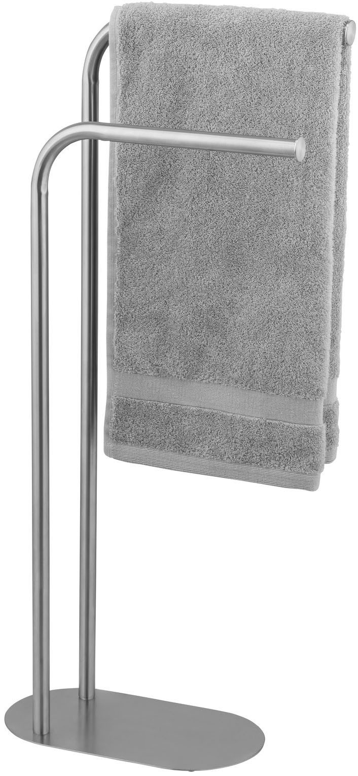 WENKO Handtuchständer Levante, freistehender Handtuchhalter und Kleiderständer, 2 Arme, platzsparend