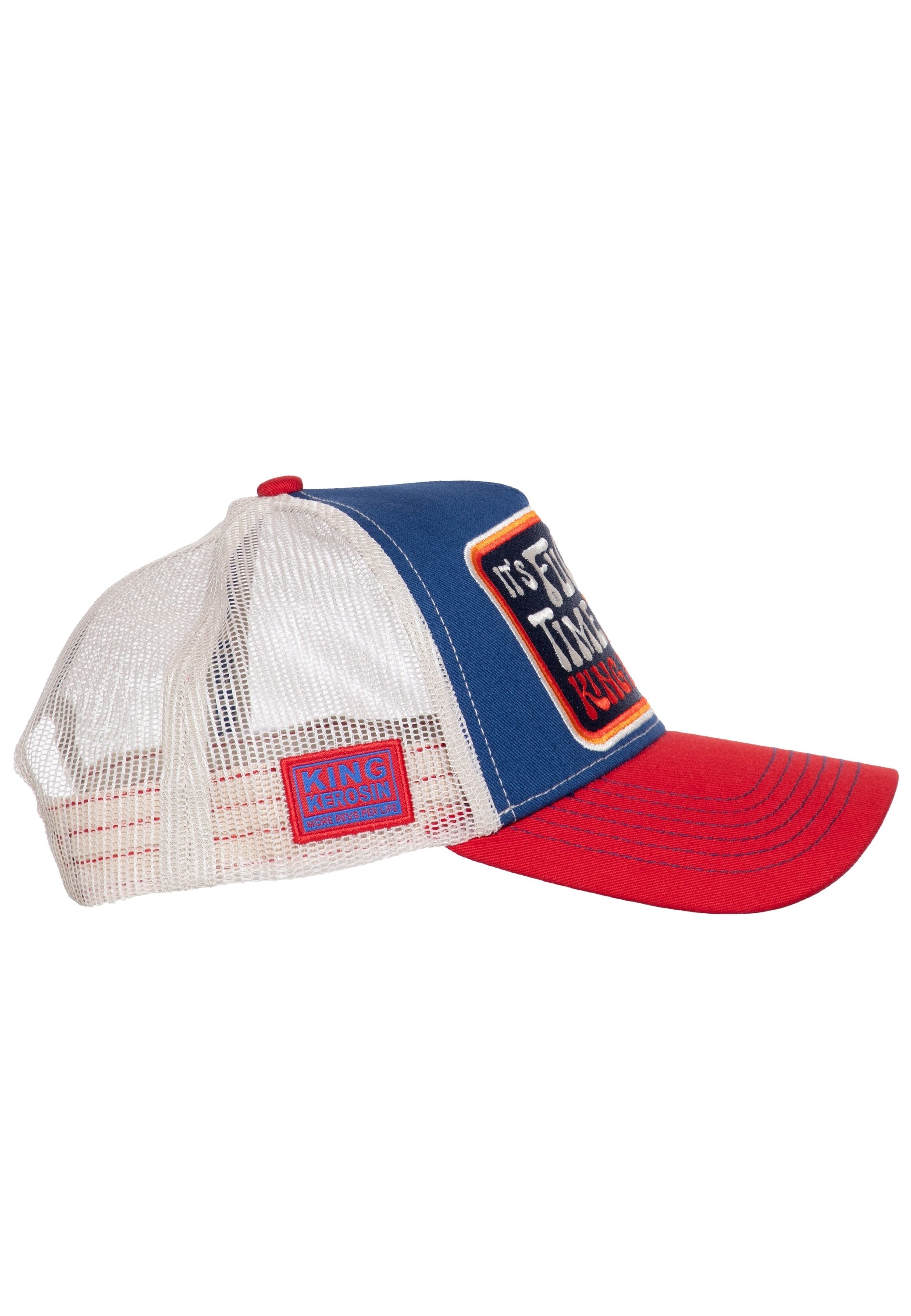 KingKerosin Trucker Cap It's Fucking Time To Ride (1-St) im 70er Stil