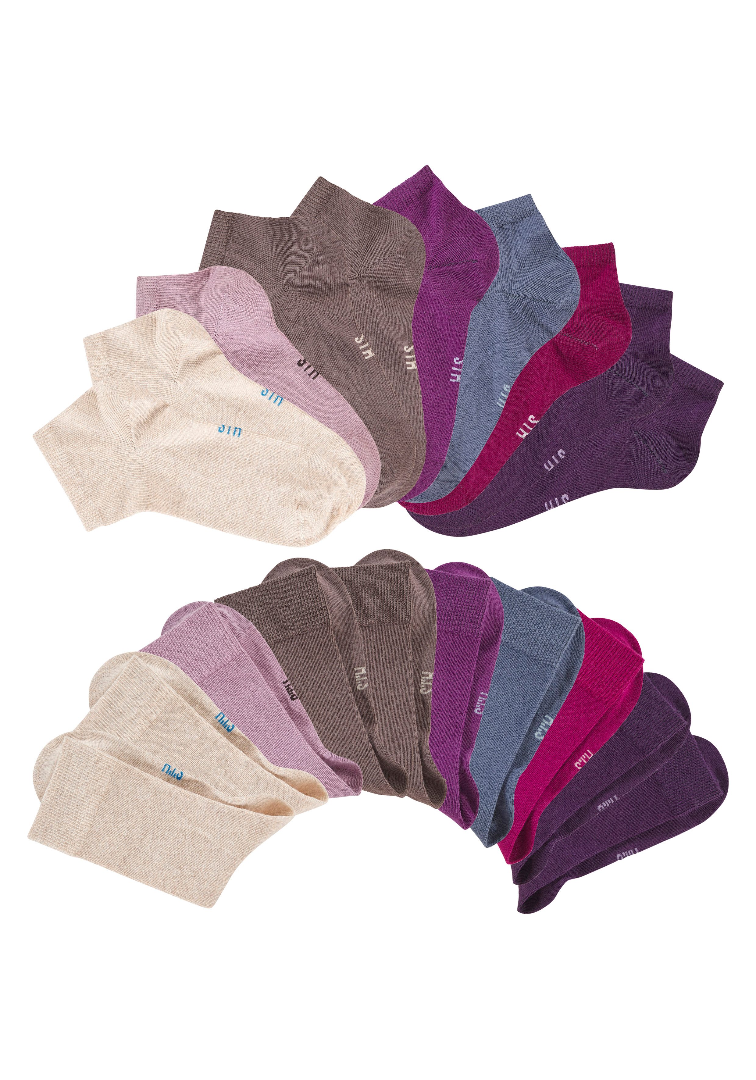 H.I.S Basicsocken Damen und Herren Atmungsaktiver Baumwollanteil, Business, Basic (Packung, 20-Paar, Gr. 35-38 bis 47-48) zwei Längen im Kombi Pack – Bild 2 von 5