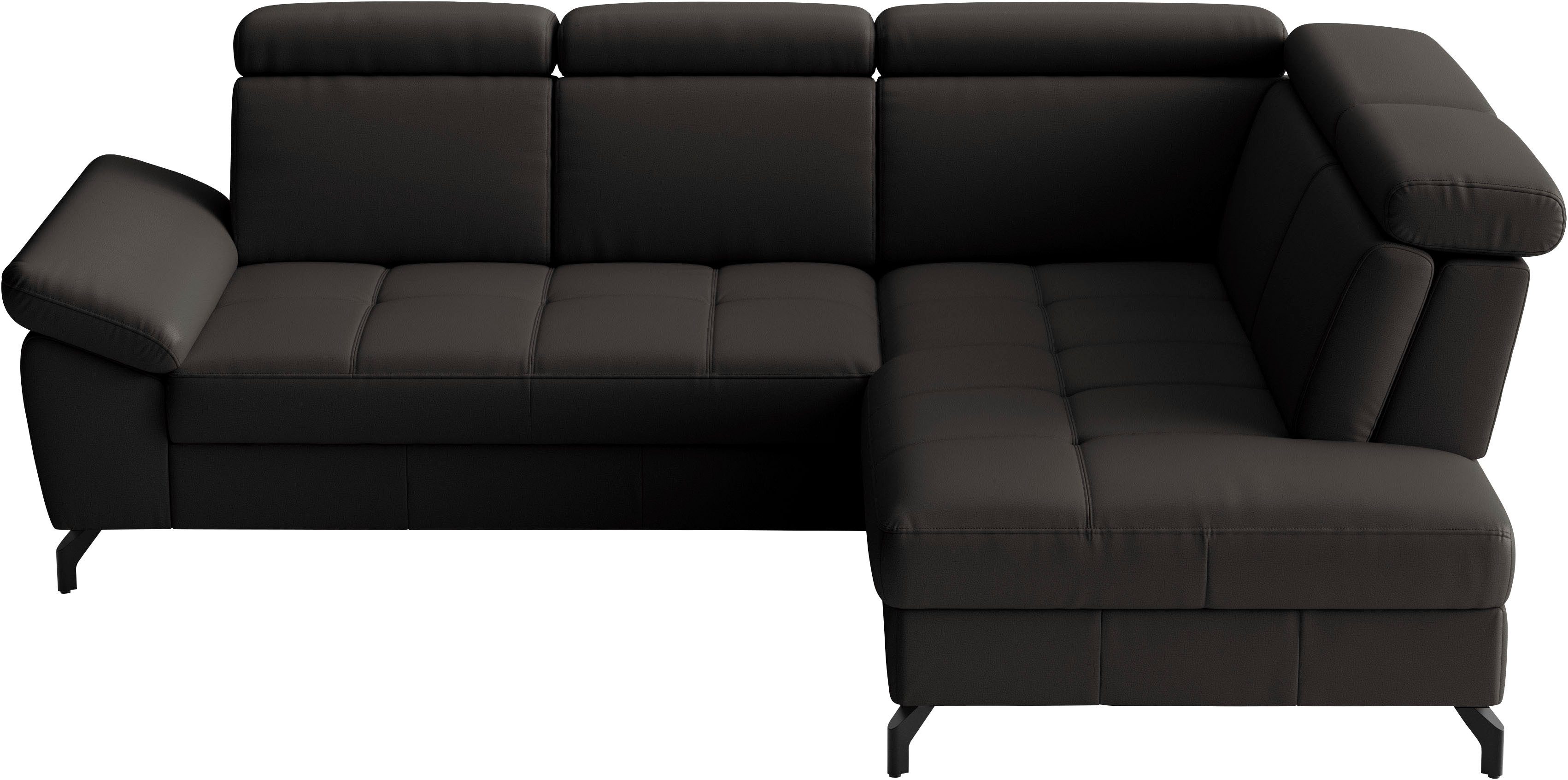 sit&more Ecksofa Vanity L-Form, B: 254 cm, Leder, Inkl.Sitz-,Kopf-und Armteilverstellung