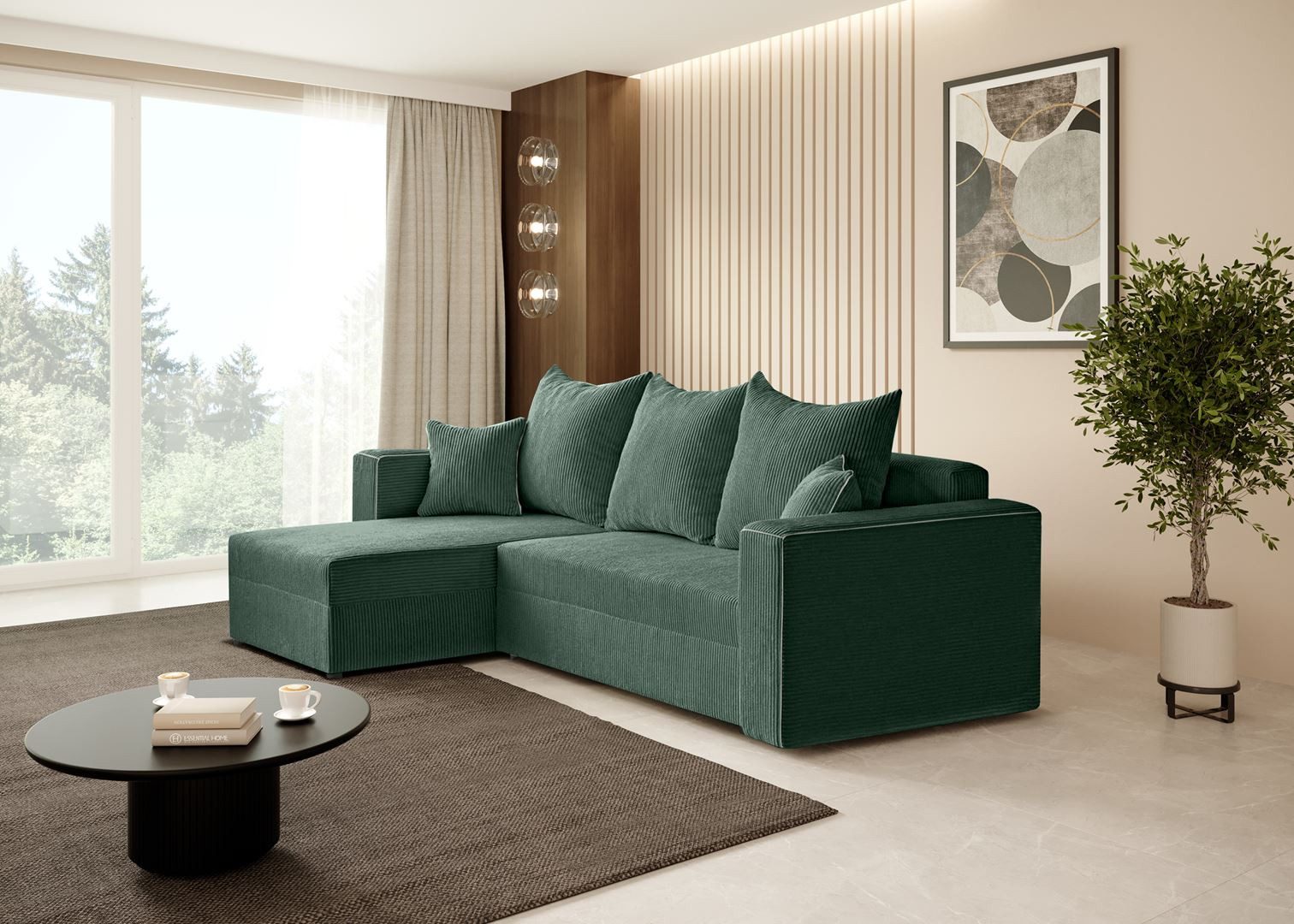 Beautysofa Ecksofa HAMLET, inkl. Schlaffunktion, Bettkasten, günstig online kaufen