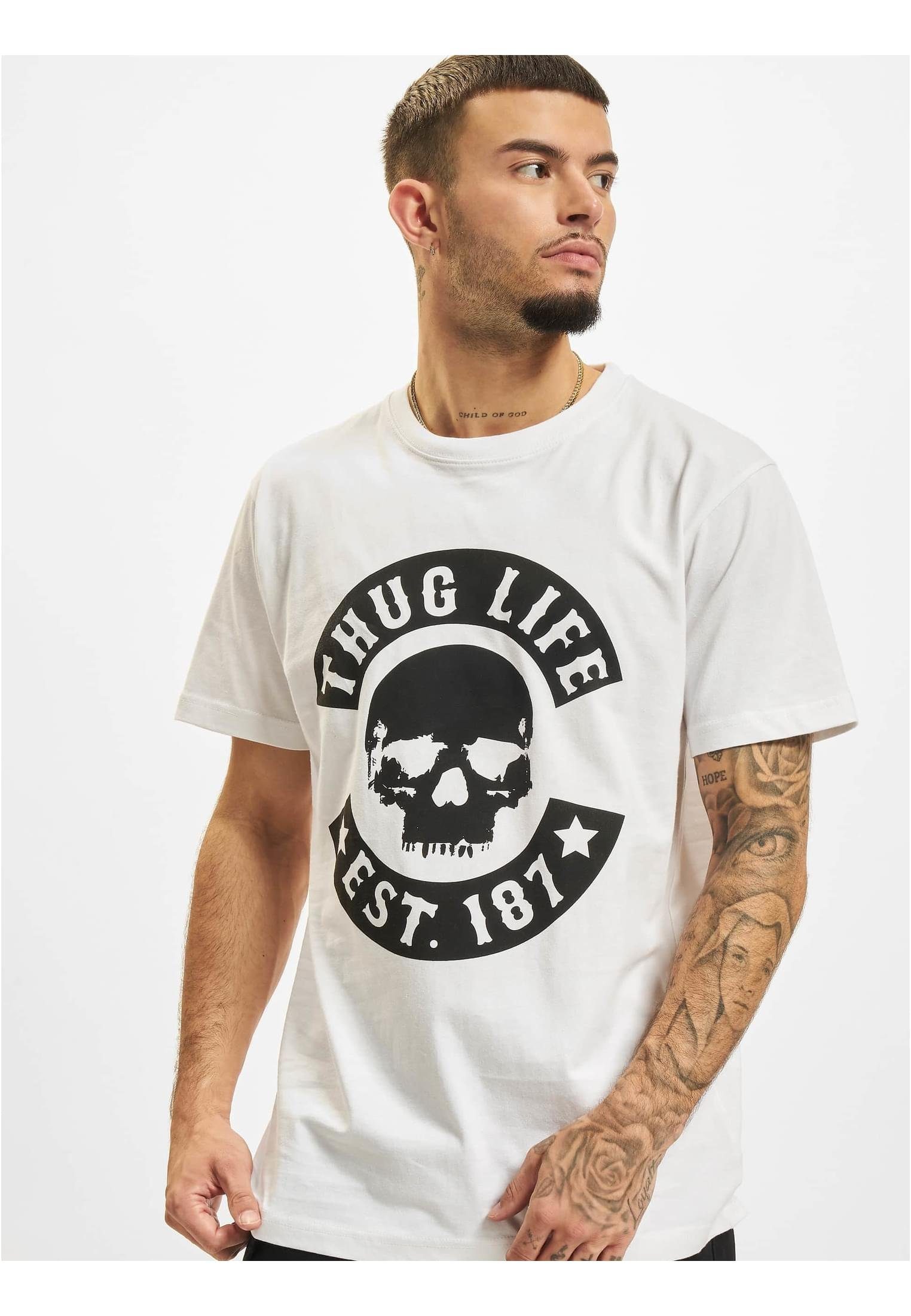 Thug Life Kurzarmshirt Herren B.Skull T-Shir (1-tlg) white