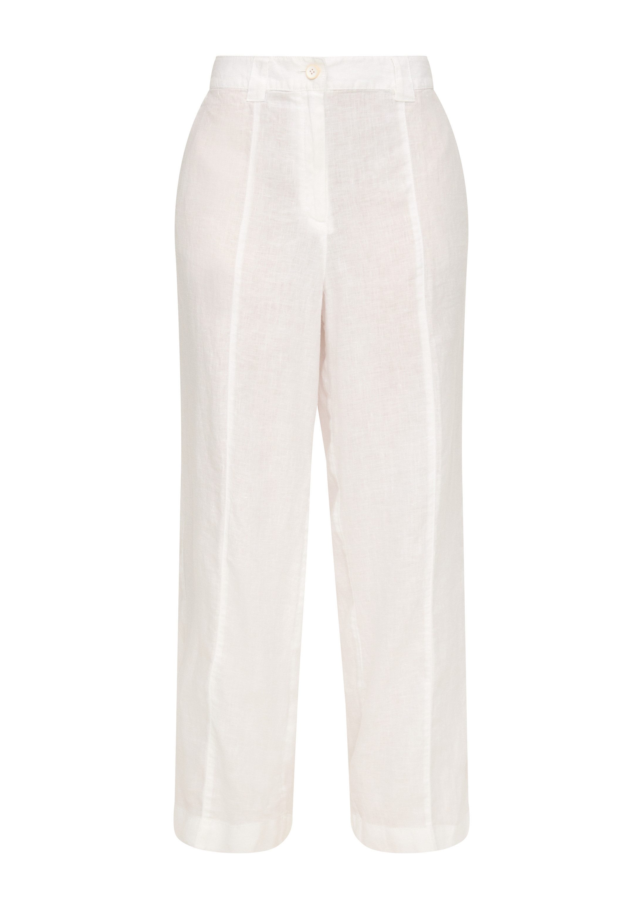s.Oliver Chinos Hose Regular: Leinenhose mit weitem Bein
