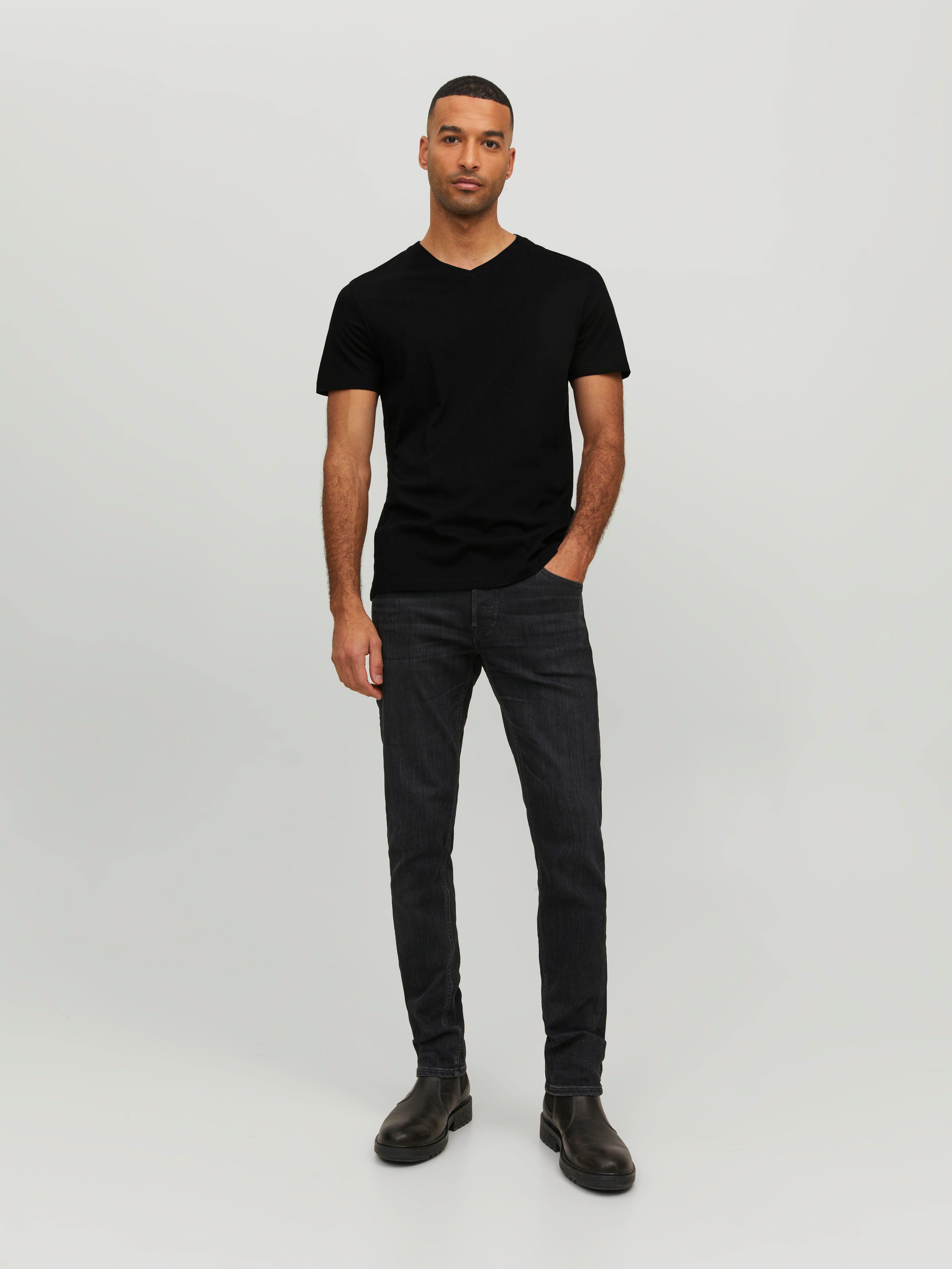 Jack & Jones V-Shirt JJEORGANIC BASIC TEE SS V-NECK 3PK MP (Packung, 3-tlg) – Bild 5 von 5
