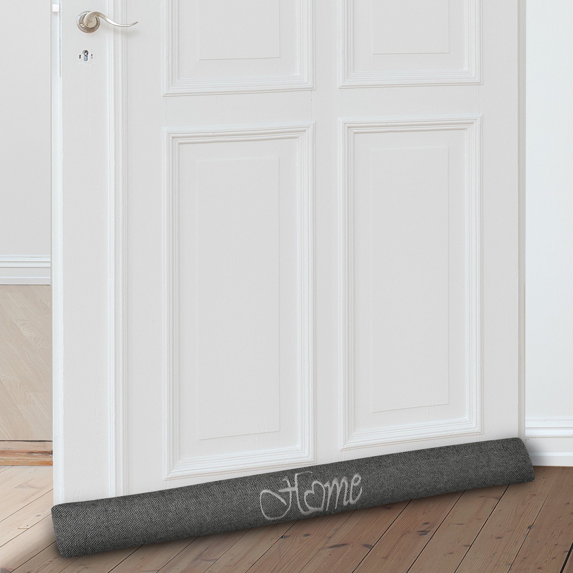 Beautissu Zugluftstopper Zugluftstopper 90 cm lang Tuuli Tuuli 90, Anthrazit, Windstopper als Türvorleger, Haustür Rolle und Kälteschutz Luftstopper – Bild 5 von 5