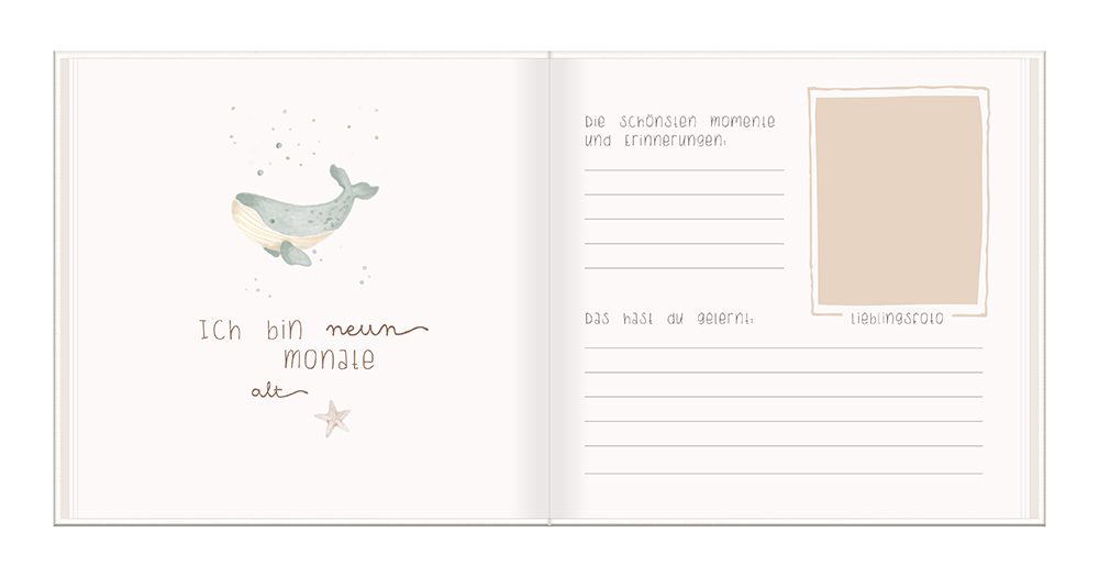 Grafik Werkstatt Fotoalbum Babyalbum mit Stickereien Mein erstes Jahr