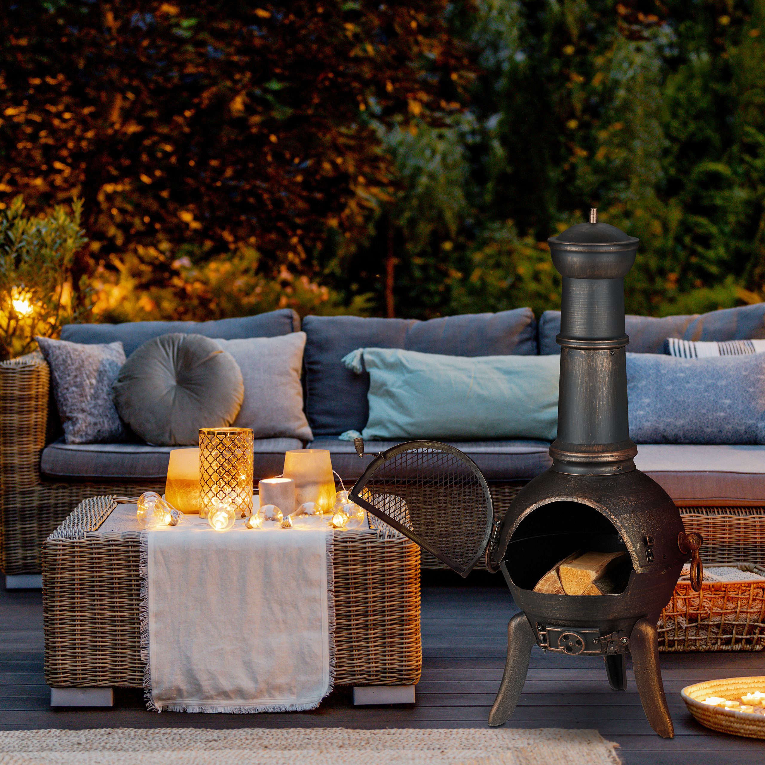 relaxdays Feuerkorb Großer Terrassenofen günstig online kaufen