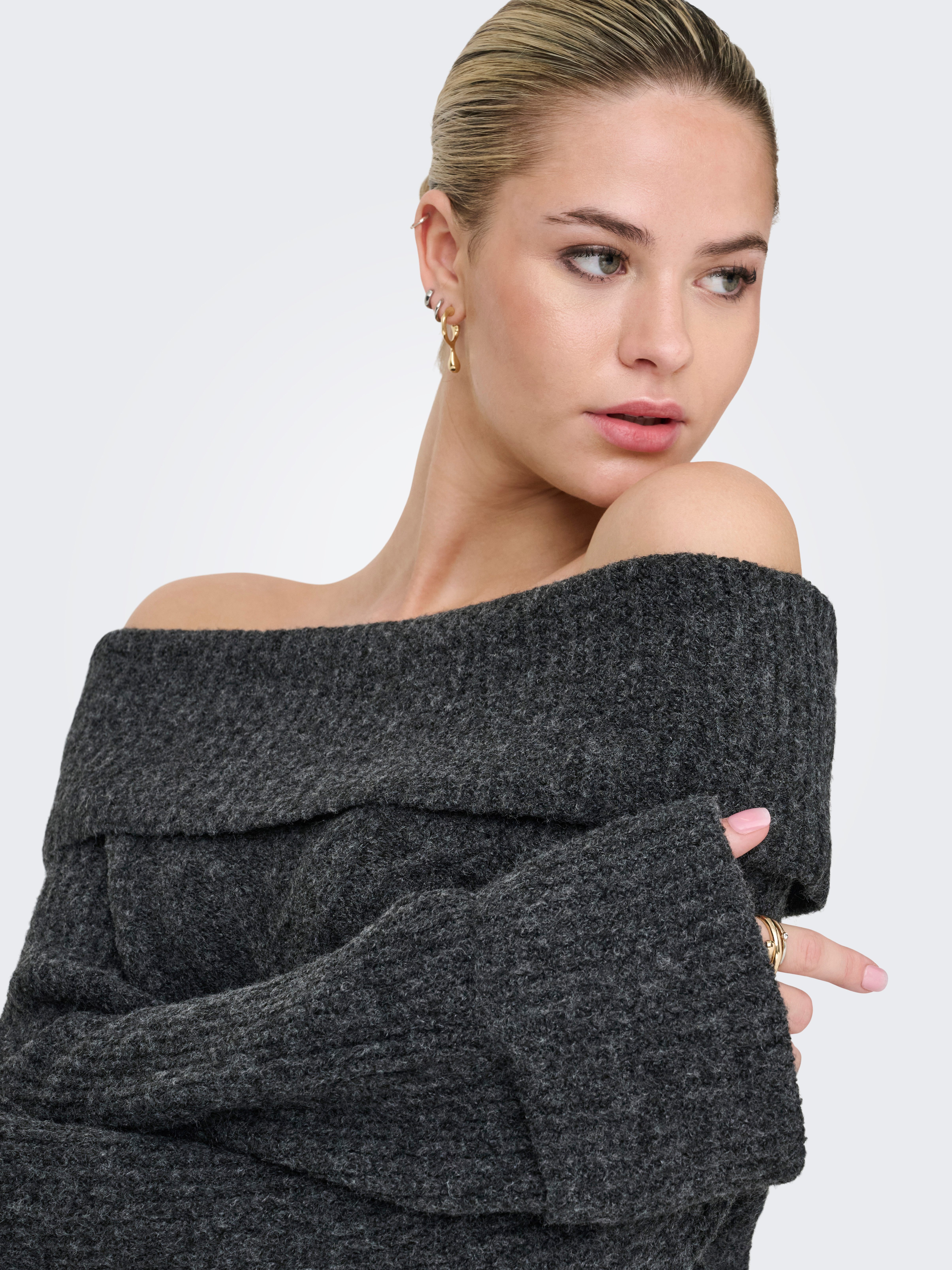 ONLY Strickpullover ONLLUNA LS OFF SHOULDER PULLOVER KNT günstig online kaufen