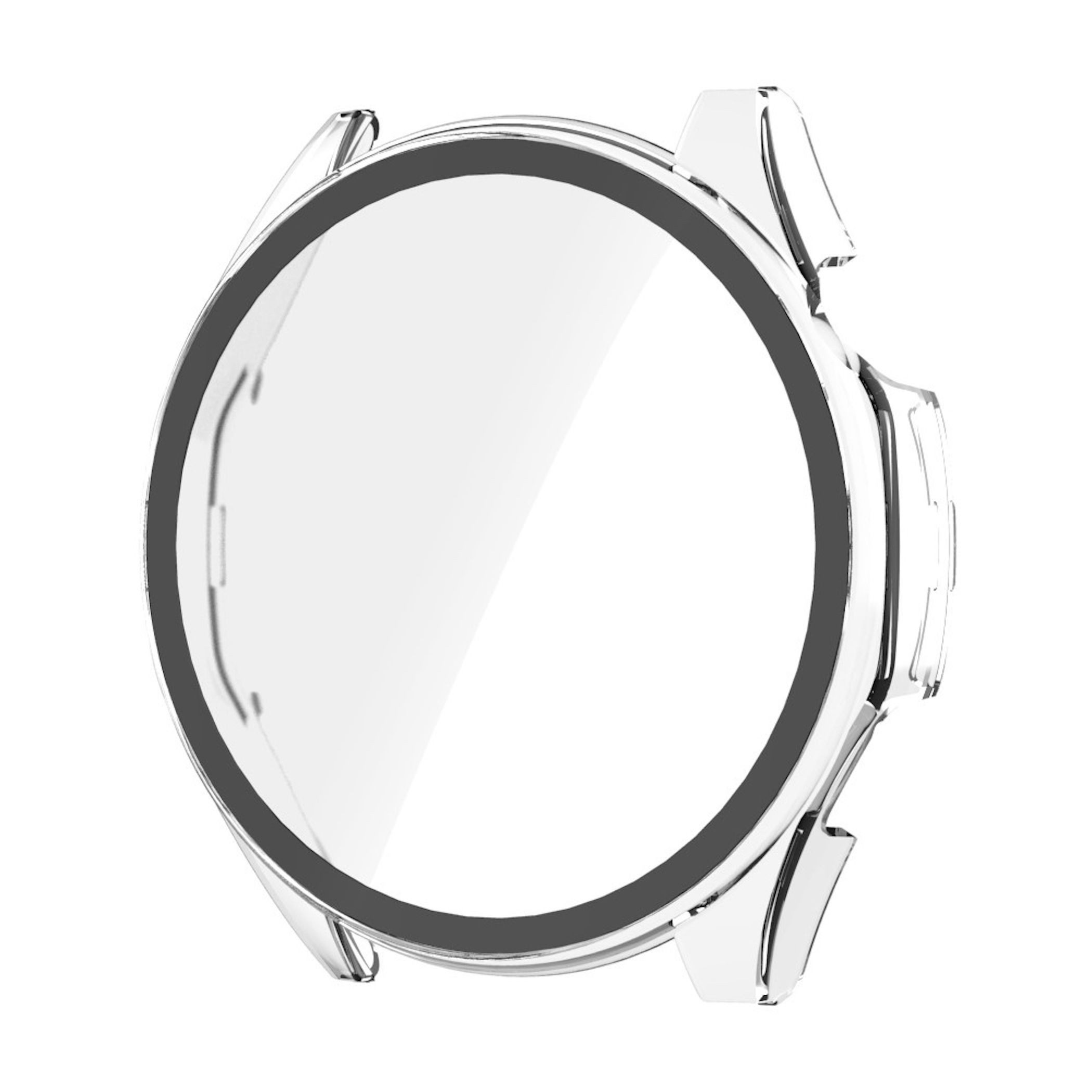 Wigento Smartwatch-Hülle + Schutzglas für Honor Watch 6 Kunststoff Full Cover Transparent, Schutzhülle aus PC + Hart Glas für Rundumschutz