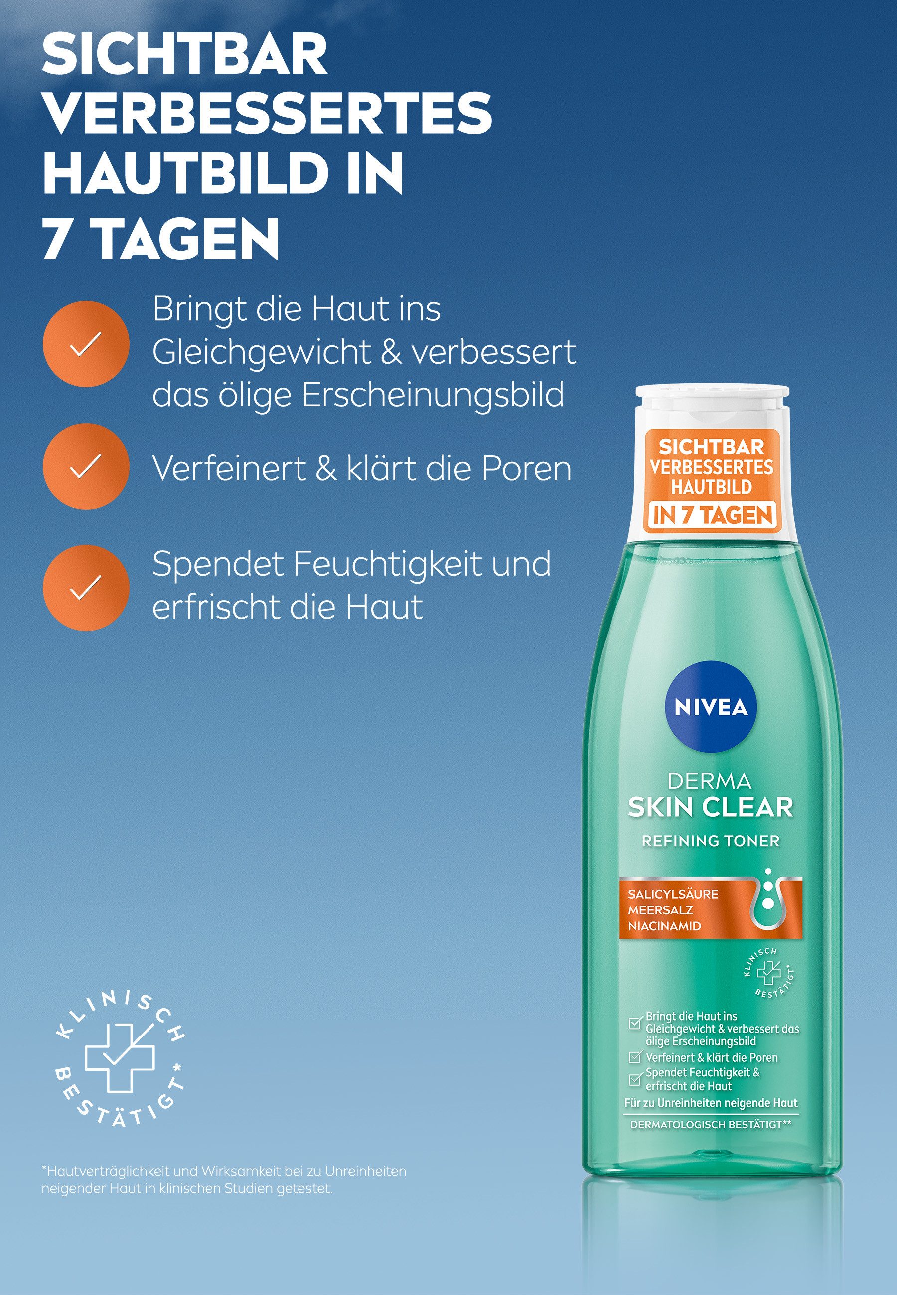 Nivea Hautreinigungs-Set Derma Skin Clear Day & Night Routine 5er Set, 5-tlg.