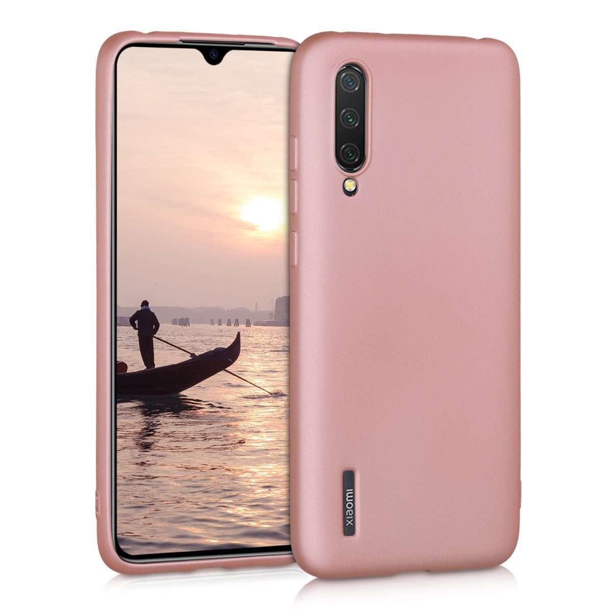 kwmobile Handyhülle Case für Xiaomi Mi 9 Lite, Hülle Silikon metallisch schimmernd - Handyhülle Cover