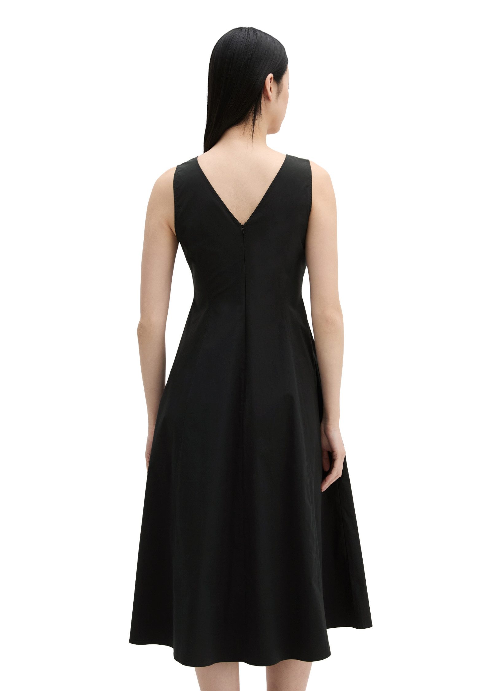 Marc O'Polo Sommerkleid mit ausgestelltem Rock aus Popeline-Stretch