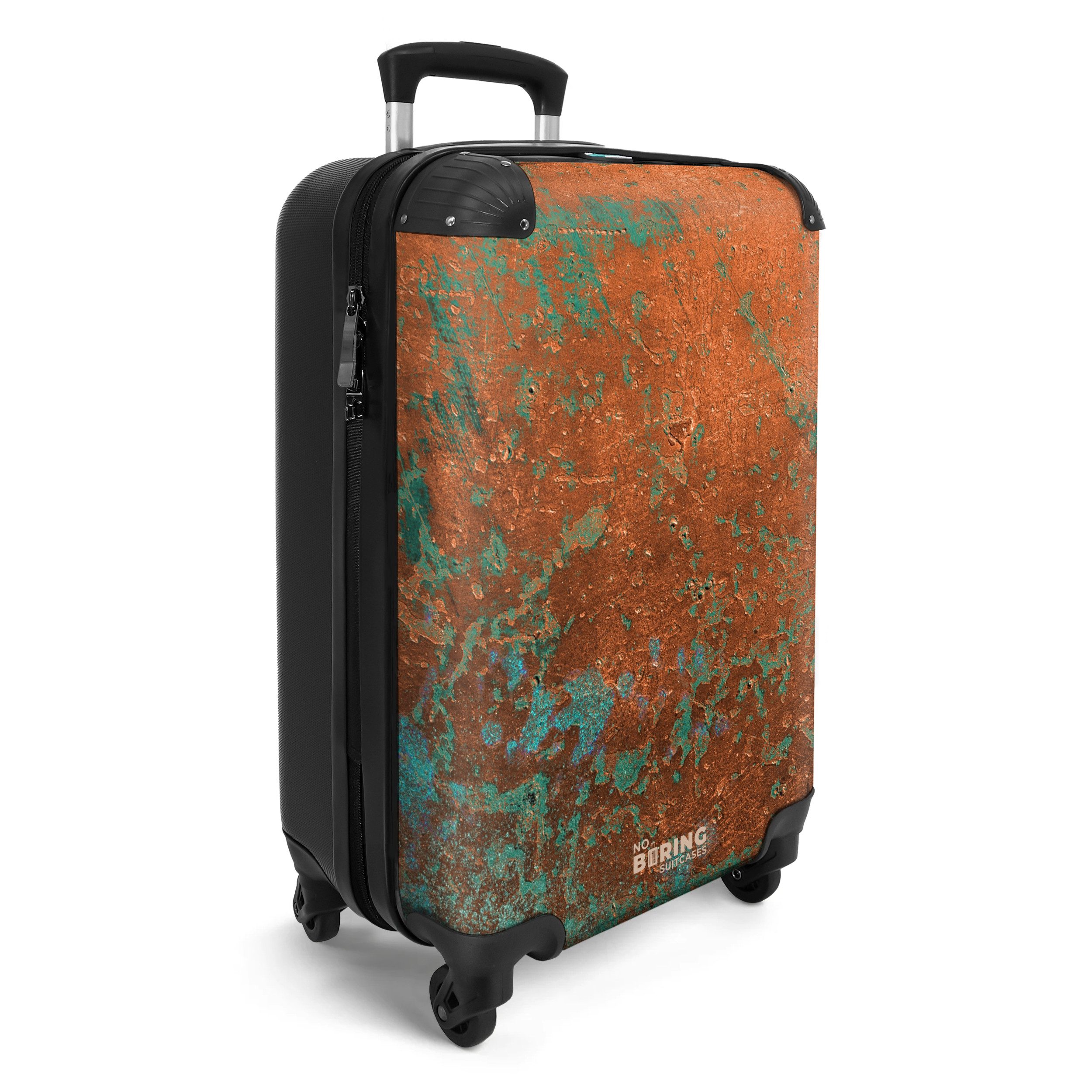 NoBoringSuitcases.com© Hartschalen-Trolley Rost und Kupferblau in günstig online kaufen